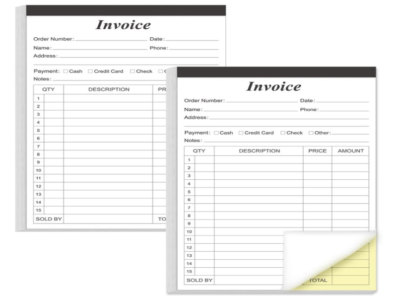 Invoice and bill book
