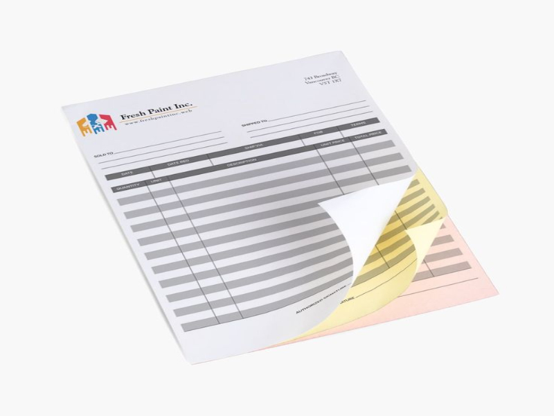 Carbonless bill book