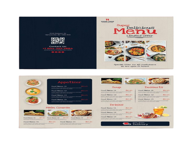 Menu and catalogue