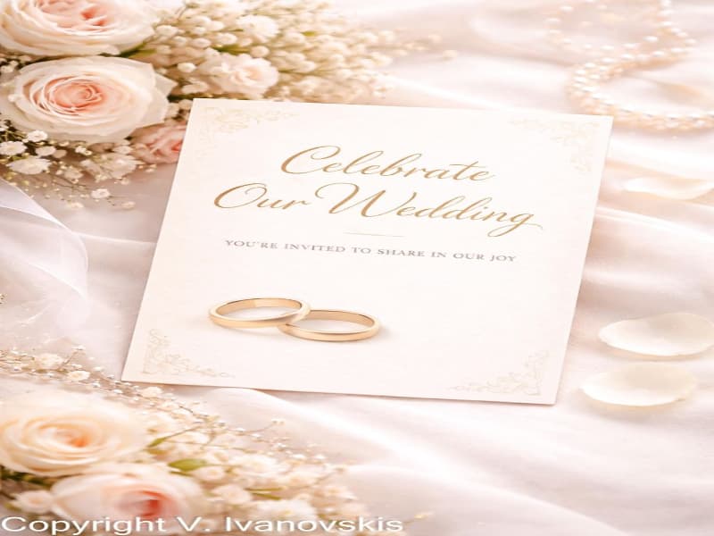 Elegant wedding invite